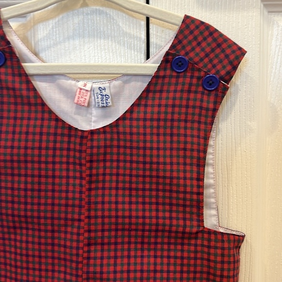 Orient Expressed Inc Jon Jon Vintage Toddler Boy Red Plaid Size 2 - Picture 3 of 5